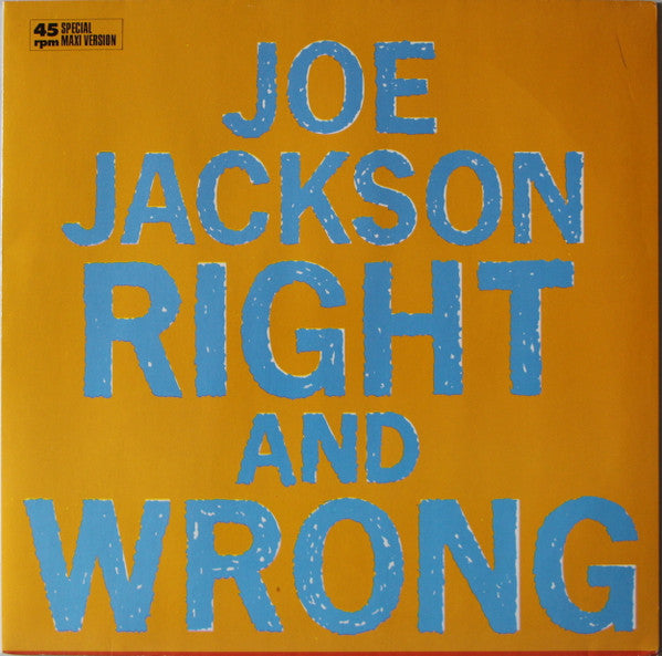 Joe Jackson : Right And Wrong (12", Maxi)