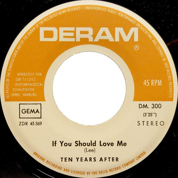 Ten Years After : Love Like A Man (7", Single)