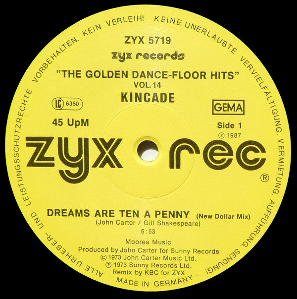 Kincade : The Golden Dance-Floor Hits Vol. 14 (12", Maxi)