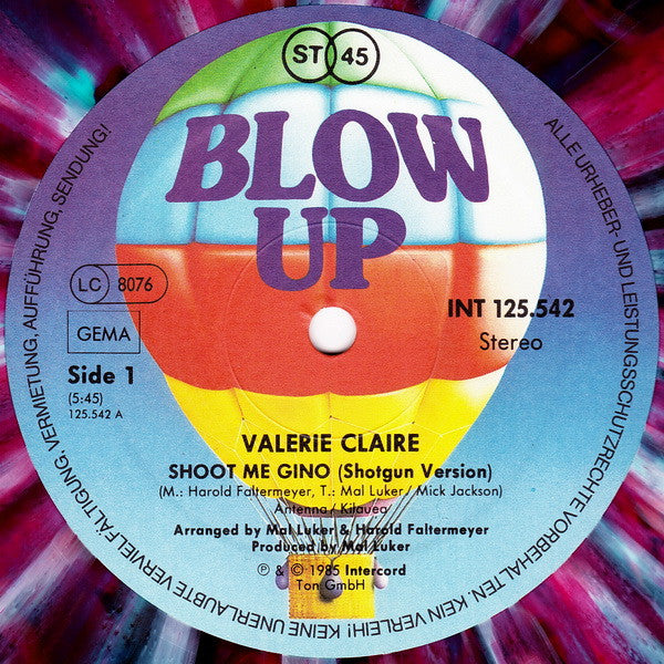 Valerie Claire : Shoot Me Gino (12", Maxi, Mar)