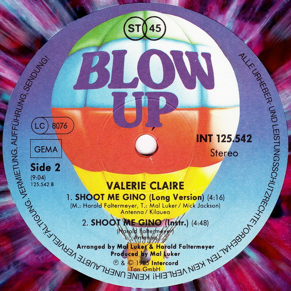 Valerie Claire : Shoot Me Gino (12", Maxi, Mar)