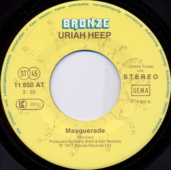 Uriah Heep : Free Me (7", Ltd)