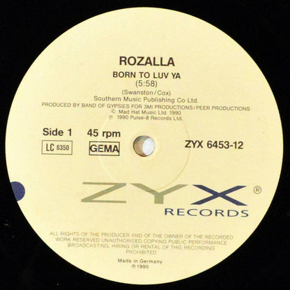 Rozalla : Born To Luv Ya (12")