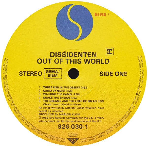 Dissidenten : Out Of This World (LP, Album)