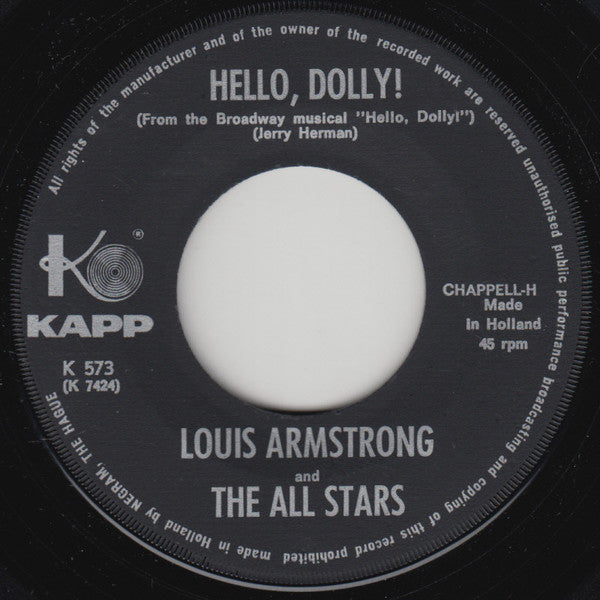 Louis Armstrong : Hello, Dolly! (7", Single)