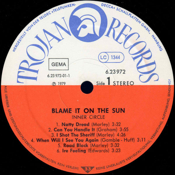 Inner Circle : Blame It On The Sun (LP, Album)