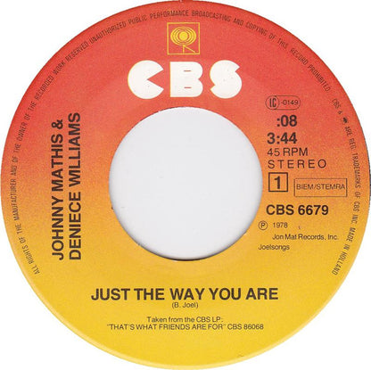 Johnny Mathis & Deniece Williams : Just The Way You Are (7")