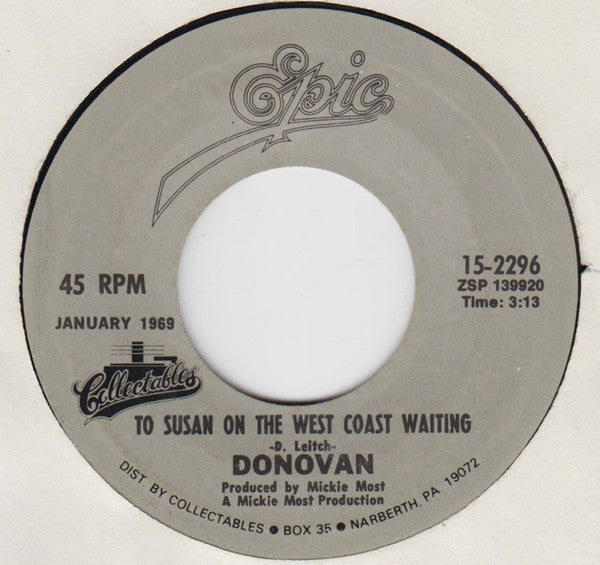 Donovan : To Susan On The West Coast Waiting / Atlantis (7", Single, RE)