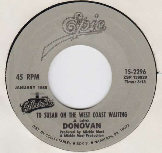 Donovan : To Susan On The West Coast Waiting / Atlantis (7", Single, RE)