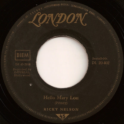 Ricky Nelson (2) : Hello Mary Lou (7", Single, RP)