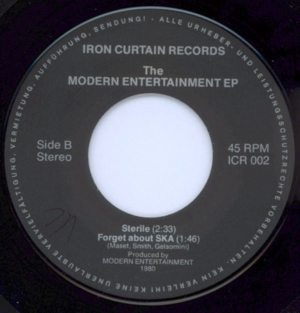 Modern Entertainment : The Modern Entertainment EP (7", EP, Ltd)