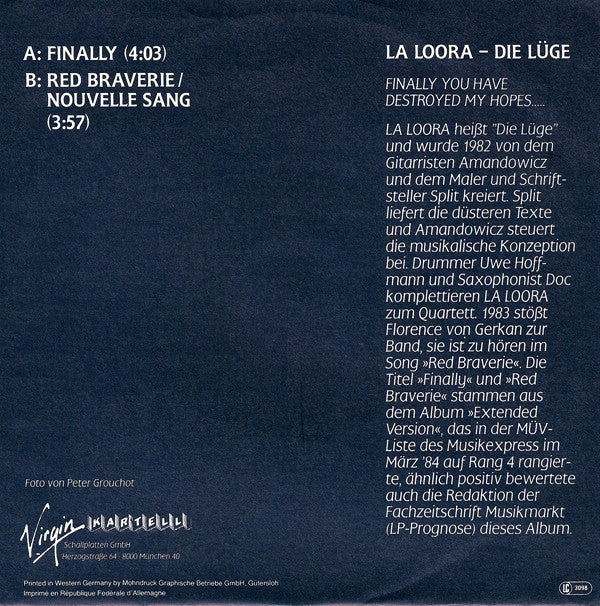 La Loora : Finally (7", Single, Ltd, Promo)