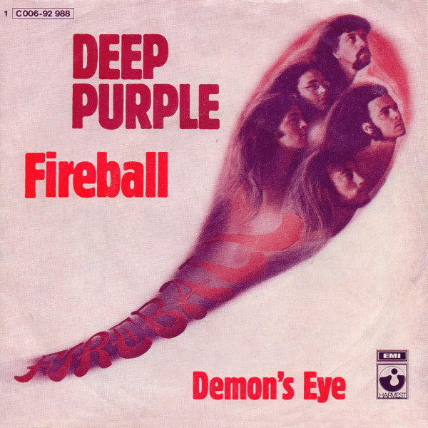 Deep Purple : Fireball  (7", Single)