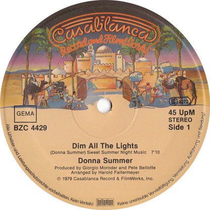 Donna Summer : Dim All The Lights (12", Maxi)