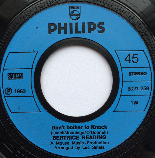 Bertice Reading : Don't Bother To Knock (7", Single)