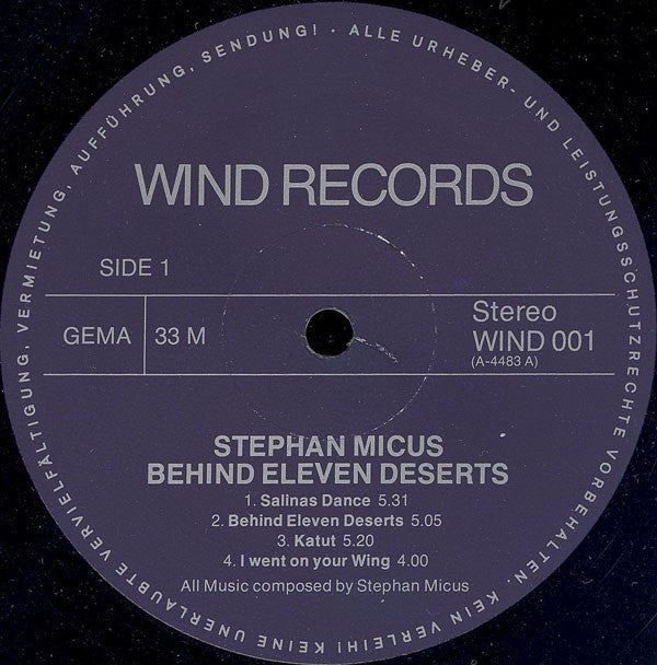 Stephan Micus : Behind Eleven Deserts (LP, Album)