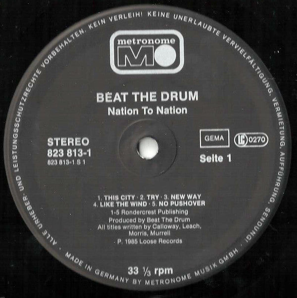 Beat The Drum : Nation To Nation (LP, Album)