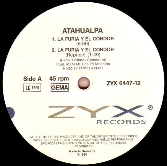 Atahualpa : La Furia Y El Condor (12", Maxi)