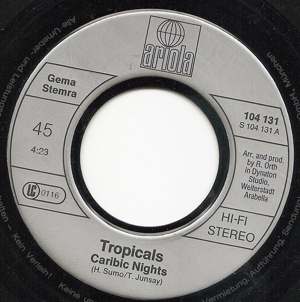 Tropicals : Caribic Nights / Trinidad (7", Single)