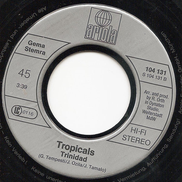 Tropicals : Caribic Nights / Trinidad (7", Single)