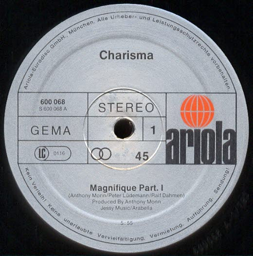 Charisma : Magnifique (Part 1 & 2) (12", Single, Sup)