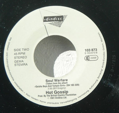 Hot Gossip : I Don't Depend On You (7", Single)