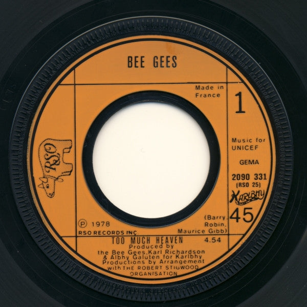 Bee Gees : Too Much Heaven (7", Single)