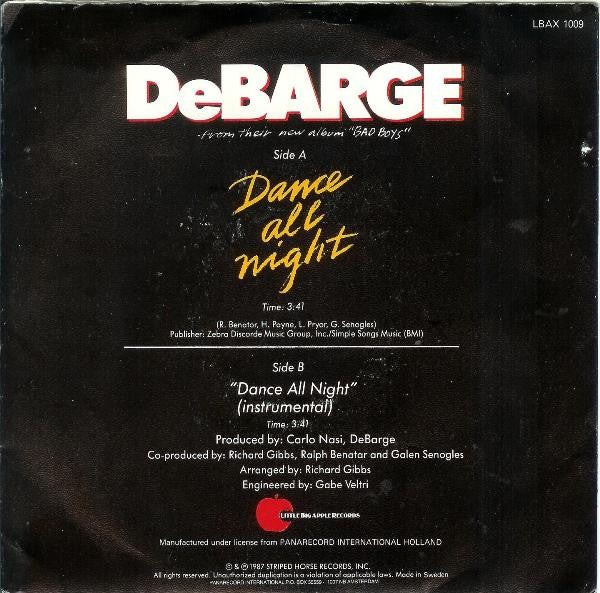 DeBarge : Dance All Night (7", Single)