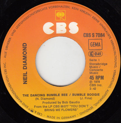 Neil Diamond : The Dancing Bumble Bee / Bumble Boogie (7", Single)