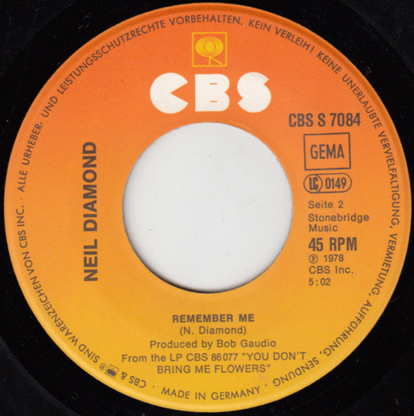 Neil Diamond : The Dancing Bumble Bee / Bumble Boogie (7", Single)