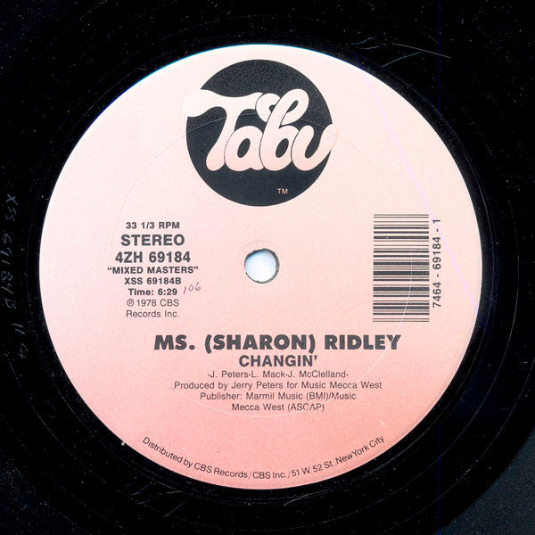 The S.O.S. Band / Sharon Ridley : Just Be Good To Me / Changin' (12", RE, RM)