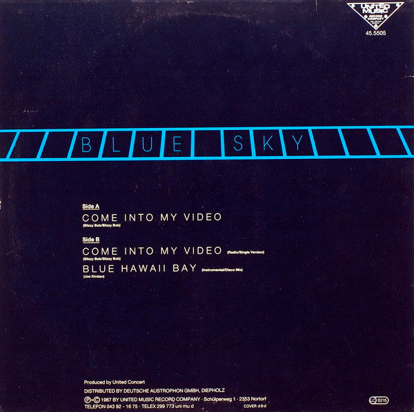 Blue Sky (5) : Come Into My Video (12")