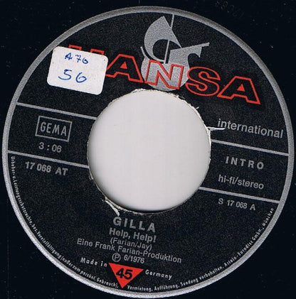 Gilla : Help, Help! (7", Single)