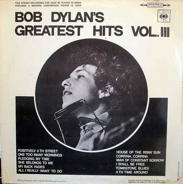 Bob Dylan : Bob Dylan's Greatest Hits Vol.III (LP, Comp)