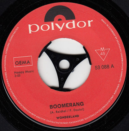 Wonderland (8) : Boomerang  / Peeping And Hiding (7", Single, Mono)