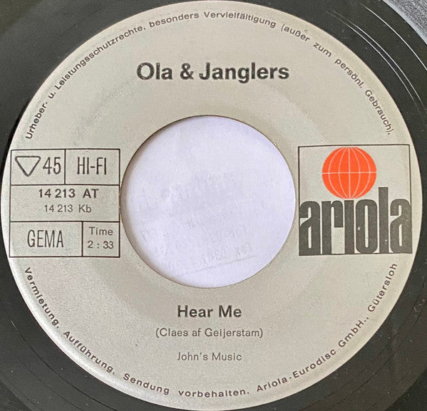 Ola & The Janglers : Let's Dance / Hear Me (7", Single)