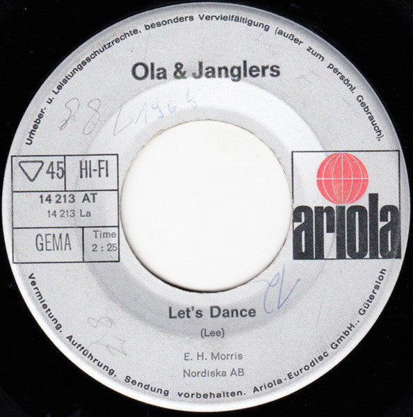 Ola & The Janglers : Let's Dance / Hear Me (7", Single)