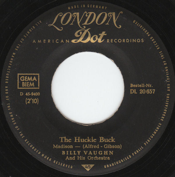 Billy Vaughn And His Orchestra : Someone / The Huckle Buck (Madison) (7", Single)