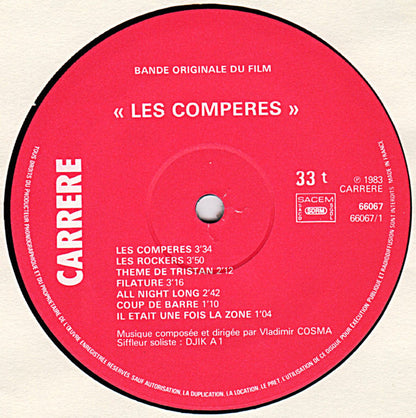 Vladimir Cosma : Les Compères (LP, Album)