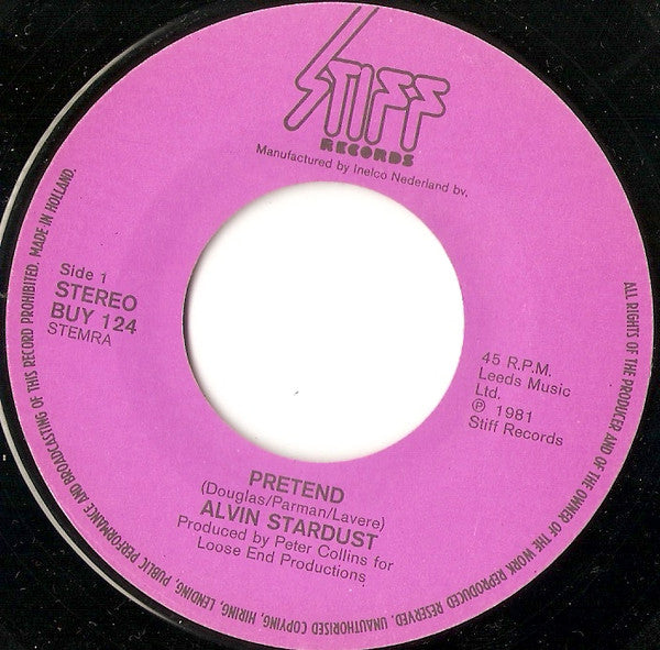 Alvin Stardust : Pretend (7", Single)