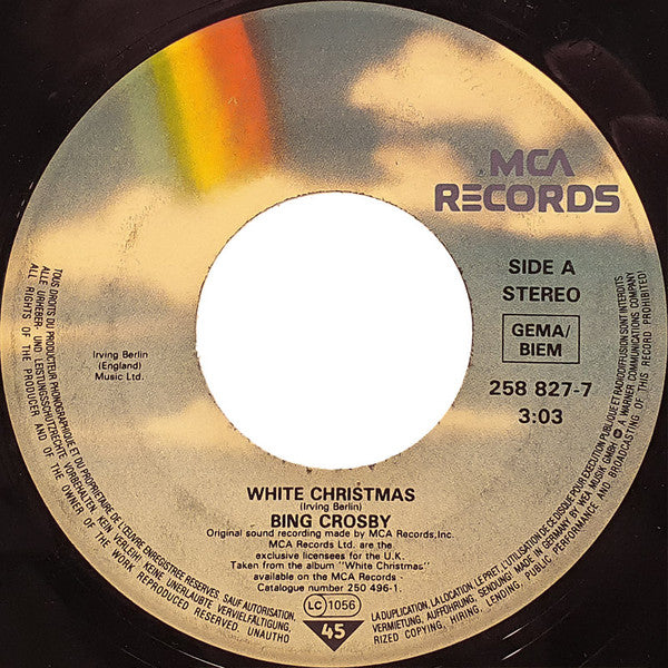 Bing Crosby : White Christmas (7", Single)