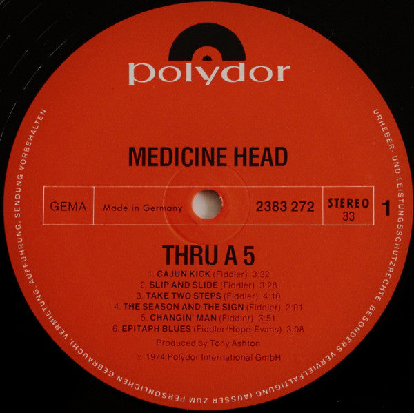 Medicine Head (2) : Thru' A Five (LP, Album)