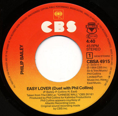 Philip Bailey Duet With Phil Collins : Easy Lover (7", Single)