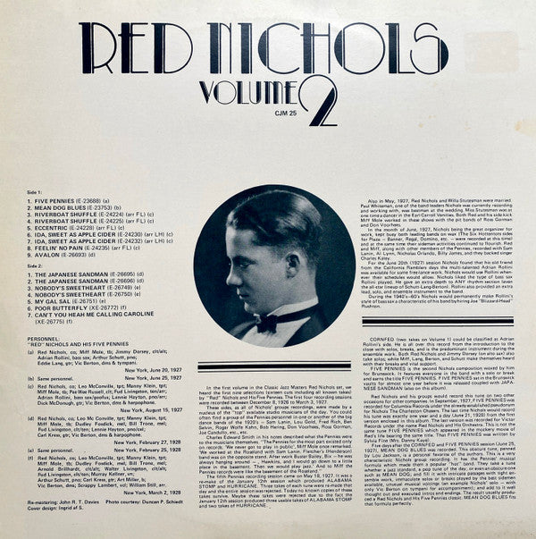 Red Nichols : Volume 2 (LP, Comp, Mono)