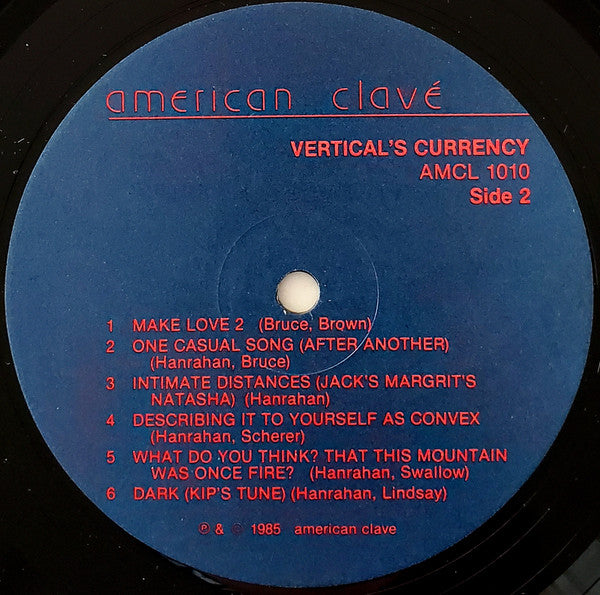 Kip Hanrahan : Vertical's Currency (LP, Album)