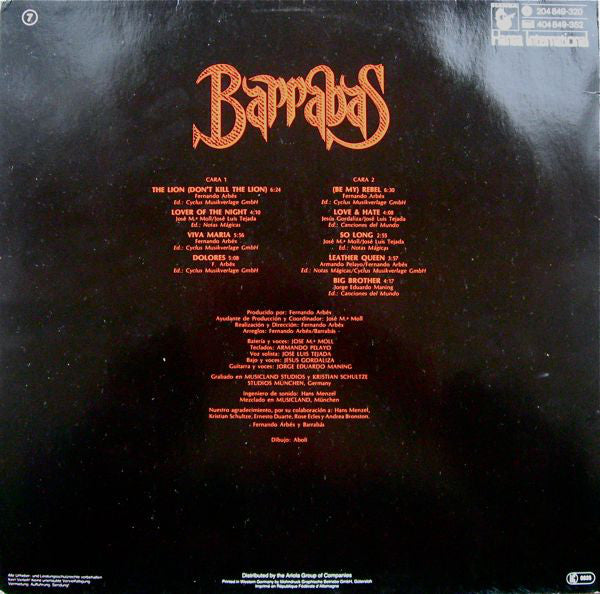 Barrabás* : Bestial (LP, Album)