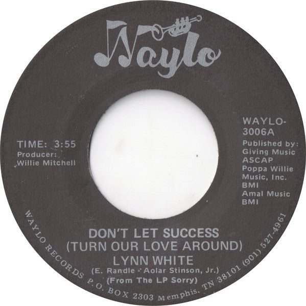 Lynn White : Don't Let Success (Turn Our Love Around) (7", Single)