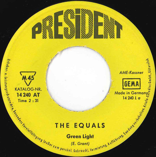 The Equals : Green Light / Love Potion (7", Single, Mono)