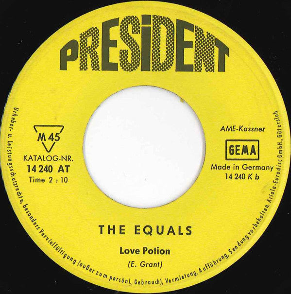 The Equals : Green Light / Love Potion (7", Single, Mono)