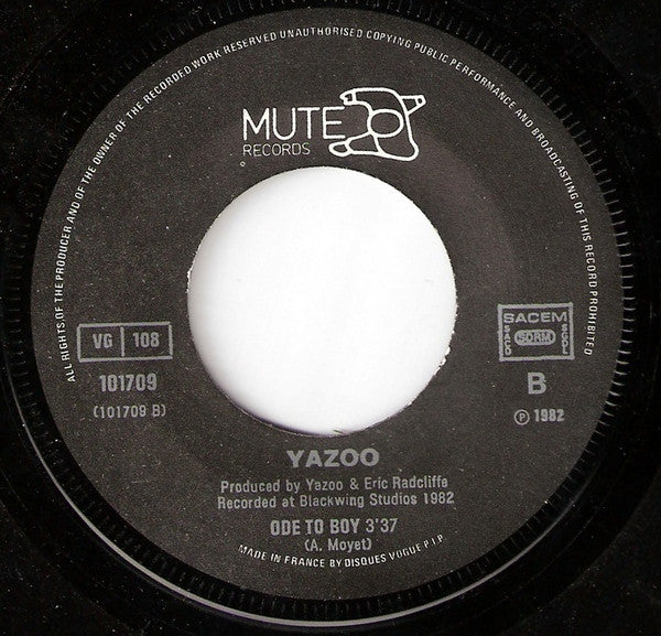 Yazoo : The Other Side Of Love (7", Single)